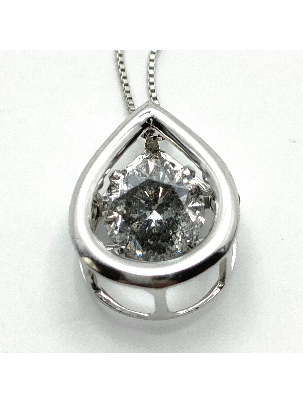 Jewelry Necklace Natural Diamond 0.7ct White Gold 5521678